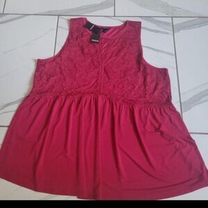 Torrid 2xl Boho Babydoll Lace Bodycon Tank NWT